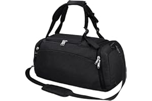 NEWHEY Sports Gym Duffel Bag with Shoe Compartment Waterproof Travel Holdall Large Sport Bag for Men or Women 40L