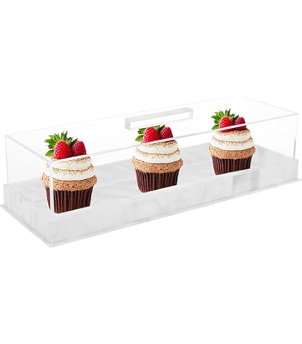 Acrylic Bakery Pastry Display Case Stand Cabinet Cakes Donuts Cupcakes Pastries (H280mm X W490mm X D240mm - View #4