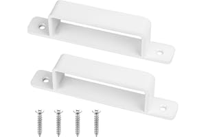 SIGULIKEJI 2 Pcs Poignet de Porte Poignee de Porte Interieur Exterieur Blanc, 156 mm Poignée de Porte Coulissante, Poignée Porte Coulissante, Poignée Porte de Garage Armoire Meubles Cuisine, Poignées de Porte