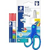 Staedtler 960 20 NCA Noris Club 20 Gr Stick Adhesive & 965 14LNBK Noris Club SOL Hand Scissors 14 Cm 2-Piece Blister, 20 gr + left