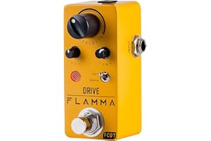 FLAMMA Pédale d'Overdrive FC07 Effet Vintage Modes Warm et Hot, Pédale Overdrive Analogique Miniature pour Guitare Électrique, Pédale d'Effets Guitare Électrique, True Bypass