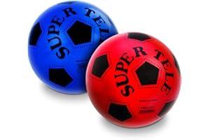 mondo Toys 04204 Ballon de Football Supertel pour Fille/Enfant Rouge/Blanc/Jaune/Bleu