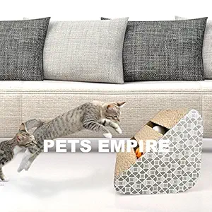 Pets Empire Cat Scratcher Lounge, Cat Scratching Board Cat Scratching Pad Cat Scratcher Cardboard with Ringing Bell Balls with Catnip, Perfect Interactive Toy for Your Pet Cat