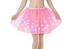 LED Tutu Rock Damen - Beleuchteter Tüllrock Mit 9 Farben, 30cm Lang Für Party, Halloween & Cosplay