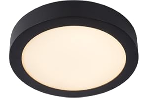 LUCIDE BRICE LED Bathroom Ceiling Light Diameter 24 cm LED Dim. 1 x 15 W 3000 K IP44 Black