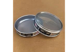 JINSBON Tamiz de prueba estándar de laboratorio de acero inoxidable premium, apertura de malla 10 100, bordes lisos (malla 100)