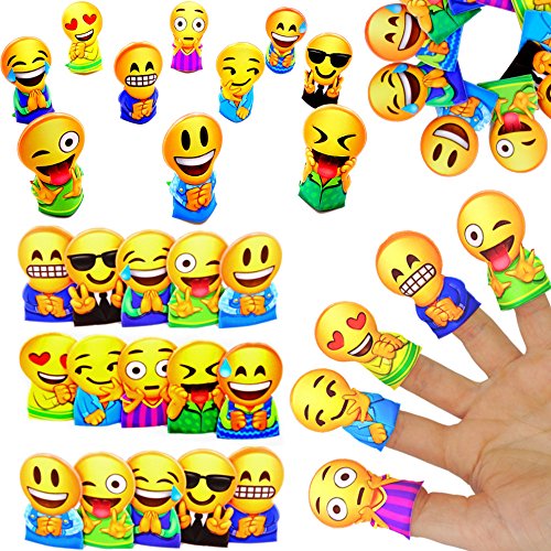 German Trendseller® – 12 x Emoji – Fingerpuppen – Wilde Kerle ┃ -NEU- ┃ Kindergeburtstag ┃ Mitgebsel ┃12 Stück - 2