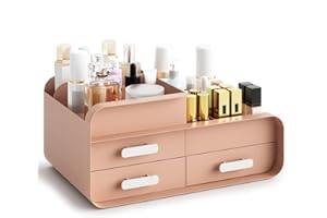 MACALLEN Make Up Organizer Kosmetik Aufbewahrungsbox - Makeup Aufbewahrung Kosmetik Make Up Box, Schlafzimmer Schönheit Storage Box Mit Schubladen Und Griff - Für Makeup Pinsel Schmuck Lippenstift Hautpflege