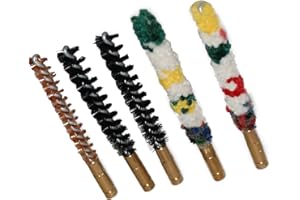 FLACHBERG Waffenreinigungsbürsten .22 lfb (5,6 mm) / .223 Rem (5 Stück) | Innengewinde 1/8" | Pistolen- & Gewehrpflege Laufreinigung Bürstenset