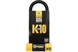 AUVRAY - Antivol moto U - ANTIVOL SRA U K10-85X250 - Certifié SRA et ART - Recommandé par les assurances - Expert en solutions antivol n°1 en France-Haute Résistance-Anticrochetage-Sécurité Maximale