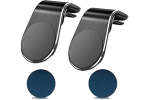 Bessy shop Magnetische Halterung,2 PCS Auto für Lüftungsschlitze Kfz-Halterung Tachohalterung mit Clip Kompatible mit OoonoBlitzerwarner Auto,Schwarz