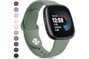 Tobfit Correa Compatible con Correa Fitbit Versa 4 / Fitbit Versa 3 / Fitbit Sense/Sense 2 Mujer Hombre, Correas de Silicona, Pulseras de Repuesto Deportiva Impermeable