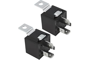 Be In Your Mind 2 Pezzi 4 Pin Normalmente Aperto Relè Automobilistico 12VDC 70Amp Relè Per Auto Marina Moto Auto Da Corsa Con Staffa Nero