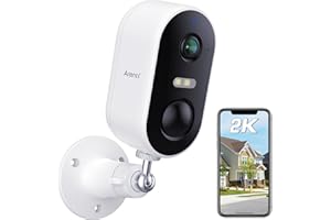ARENTI 2K/3MP Telecamera Wi-Fi Esterno Senza Fili, Videocamera Sorveglianza Batteria, Visione Notturna, Rilevamento di Suono/Movimento, IP65, Rilevamento Umano PIR, Audio Bidirezionale