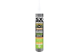 SIROFLEX SX White Anti-Crack Paintable Caulk - Prevents Craze Cracking - Used for Sealing Gaps & Cracks - Interior and Exterior Use - Overpaintable - 310ml