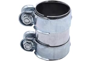 TAKPART Exhaust Clamp Pipe Connector Double Clamp Exhaust Pipe Clamp Ø 60 mm x 95 mm 12793501