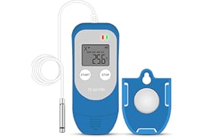 THERM LA MODE ThermElc TE-03 ETH temperatura umidità Logger sonda digitale ad alta precisione, precisione fino a ±0,3 °C, rapporto automatico PDF CVS, luce di avvertimento LED, ideale per la conservazione (1PCS)