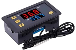 WNYINYY Commutateur de Contrôleur de Température W3230 DC 12V 20A Thermostat Numérique LCD Régulateur de Température -50-110 Degrés Celsius Thermostat avec Sonde Alarme Haute Température (1)