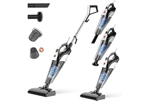 Hihhy Staubsauger, 20000 PA Stielstaubsauger mit Kabel, 600W Staubsauger Beutellos, 6 M Netzkabel, 9 Zusätzliche Filter, für Auto, Haus, Tierhaare