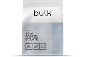 Bulk Soya Protein Isolate Powder, Vegan Protein Shake, Vanilla, 1 kg