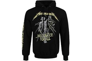 Metallica ...and Justice For All Hombre Sudadera con Capucha Negro Regular