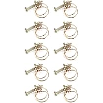 10x Doppeldraht Schlauchschellen – Edelstahl, Verzinkt, Größe 16 Mm (13-16 Mm)