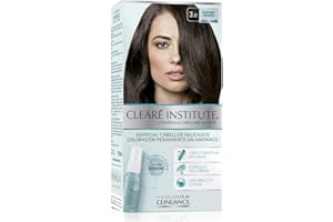 CLEARÉ INSTITUTE Colour Clinuance | Teinture Capillaire pour Cheveux Délicats | Coloration Permanente Sans Ammoniaque | Couleur Intense | Couverture À 100% | Testé Dermatologiquement | 3.0 Brun Foncé