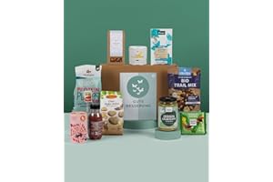 ‎VEGANBOX GET INSPIRED GUTE BESSERUNG BOX | Gute Besserung Geschenk Paket mit Snacks & vielen Aufmerksamkeiten zur Genesung | Care Paket, Geschenkkorb Vegan
