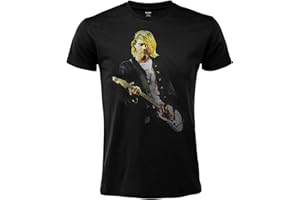 Merch Traffic Kurt Cobain T-shirt Musique Rock Nirvana Officiel Noir Coton Unisexe Adulte Garçon