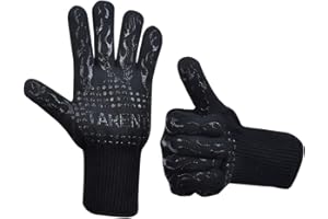 Grillhandschuhe – hitzebeständig bis zu 500°C, 1 Paar, Hochwertige extra lange Ofenhandschuhe, Topfhandschuhe, Backhandschuhe, von Tarent