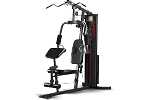 Marcy Multiestación Eclipse HG3000 Compact Home Gym - Torre de Pesas de 68 kg - Polea Alta y Baja con rodamientos de Bolas - Tensión de Cable hasta 900 kg - Peso máximo Usuario 135 kg - 4 Versiones
