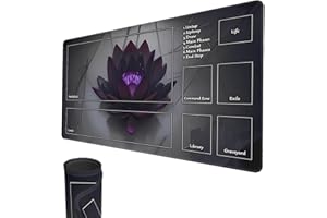 SMATCAMP MTG Spielmatte, 60x35cm Spielmatte für TCG MTG Kartenspielmatte, genähte Kanten, MTG Spielmatte mit Zonen, Glatte Gummioberfläche, Kampfspielmatte