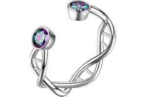 Aurora Tears Infinito Spirale DNA Doppia Elica Chimica Scienza Collane Orecchini Anelli Set 925 Sterling Silver Biologia Molecola Ciondolo Gioielli Set