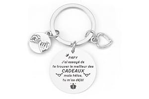 ZKIUOA Cadeau Noel Papy Cadeau Fete Des Papy Cadeau Grand Pere Porte Clef Grand-Père Cadeau Cadeau Papy Cadeau Papy Original Cadeau Noel Pour Papi Grand Porte Cle Grand Fête Des Grands-Pères Papi Père Gramd