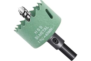 45mm Hole saw LAIWEI hole cutter with drill and hex key for drilling wood, sheet metal, aluminium profiles, PVC and other materials, electric drill tool (45mm)