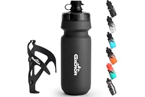GXCROR Bike Water Bottle Holder with Bottle Combo, Lightweight, Durable & Secure Water Bottle Cage Set, Easy Installation, Fit for Sport Outdoor Cycling, MTB Road