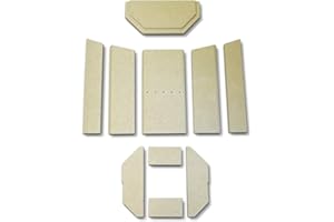 Feuerraumauskleidung für Justus Usedom 5 Kaminöfen - Vermiculite - 10-teilig