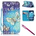 Produktbild Galaxy S4 Hülle, Flip PU Leder Tasche Bookstyle Cover Case mit Intern Karte Schlitz, Anti-Sturz Stoßfest Abdeckung Schutzhülle, Magnetic Closure mit Standfunktion und Handy Gürtel für Samsung Galaxy S4 i9500
