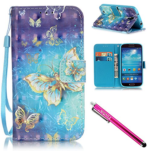 Funda Galaxy S4   Soporte  Flip Folio Piel de PU Cartera Funda   Ranuras para tarjetas  Choque Absorci  n Shell  Cierre magn  tico para Samsung Galaxy S4
