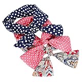 Butterme 3 Pcs Cute Bunny Rabbit Ear Headband Scarf Hair Band Head Wrap Hoop Accessory Tie Twist for Women Girls Lady - Great gift for Christmas