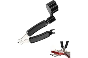 CZFDCK Guitar String Winder,1 Guitar String Winder, Black, Three in One Multifunctional Guitar Tool, Used for Many String Instruments, Such as Guitar, Banjo, Mandolin, Quatrain, Etc