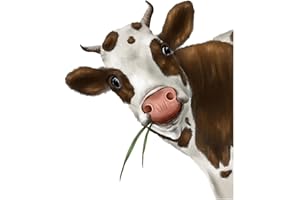 WOYUFEN Cow Window Stickers | Realistic Cow Stickers | Peering Cow Wall Stickers, Cow Window Stickers, Realistic Peering Cow Print Stickers