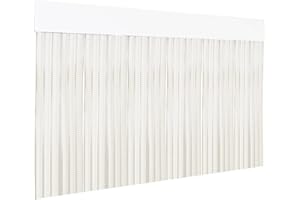 HOME MERCURY – Cortina Plana para Puerta Exterior o Interior, Material PVC – Libre de Insectos (210x120CM, Blanco+Filo Transparente P15)