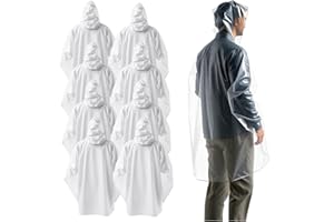 TK GRUPPE TIMO KLINGLER Poncho per pioggia, 8 pezzi, poncho impermeabile, anti-pioggia, monouso, trasparente, con cappuccio impermeabile, per la pesca, per festival,public viewing, campeggio, attività all’esterno, giri in bicicletta, per uomo e donna della marca TK -Gruppe.