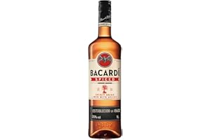 BACARDI BACARDÍ Spiced, 35% ABV, 100cl / 1l, Premium Spirit Drink Made with Barrel-aged Rum, Blended with Natural Flavours and Spices