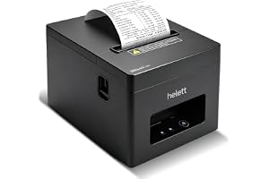 Helett BillQuick™ Lite USB Direct POS Autocut Thermal Receipt Printer 80mm(3inch)Compatible with Windows(PC&Laptop)250mm/s High Speed Printing connect to Cash Drawer 203 DPI Resolution(1Year Warranty)