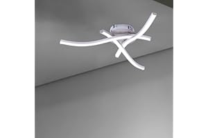 AWSGHLF LED Ceiling Light, 21W Silver Ceiling Lighting, 3 Built-in LED Boards Waved Pendant Lamps for Ceiling Lights Living Room Chandeliers Ceiling Light Bedroom Kitchen (1)