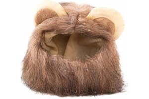 1 x Kostium Lwa Grzywa dla Kota, Lew z Grzywą dla Kotów, Kapelusz, Kaptur z Lwem, Kostium Peruki z Grzywą Lwa, Dla Średnich i Małych Kotów i Psów - ZEACCT