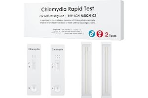 2x klamydia självtester för kvinnor och män - Chlamydia snabbtest hemma - diskret personlig användning - 2 tester med tillbehör