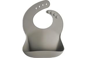 mushie Babero de Silicona para Bebés | Baberos de Alimentación con Bolsillo | Fáciles de Lavar | 4 Tamaños Ajustables | Sin BPA | Accesorio Durable para Niños Pequeños y Niñas |